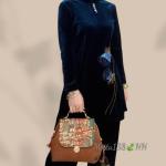 Bộ Trang Phục Áo Dài, Chất Liệu Nhung The, Thanh Lịch