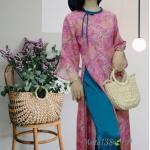 Bộ Trang Phục Áo Dài, Chất Liệu Đũi Vân Mây, Tự Nhiên Thoáng Mát, Mềm Mại