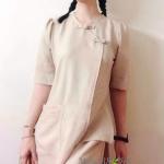 Bộ Trang Phục Áo Dài, Chất Liệu Đũi Vân Mây, Tự Nhiên Thoáng Mát, Mềm Mại