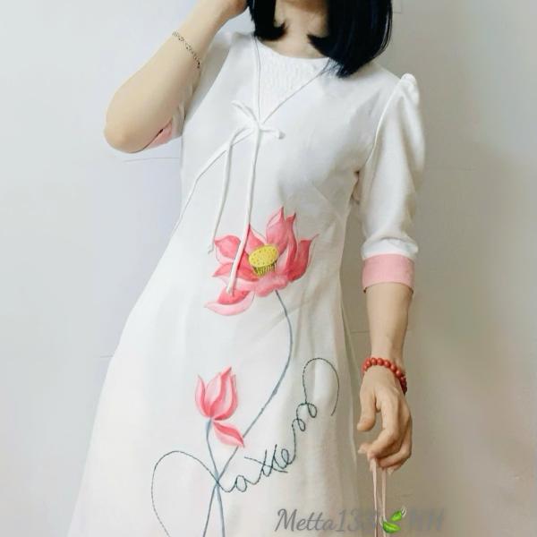 Bộ Trang Phục Áo Dài, Chất Liệu Đũi Vân Mây, Tự Nhiên Thoáng Mát, Mềm Mại