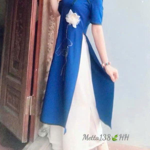 Bộ Trang Phục Áo Dài, Chất Liệu Đũi Vân Mây, Tự Nhiên Thoáng Mát, Mềm Mại