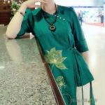 Bộ Trang Phục Áo Dài, Chất Liệu Đũi Vân Mây, Tự Nhiên Thoáng Mát, Mềm Mại