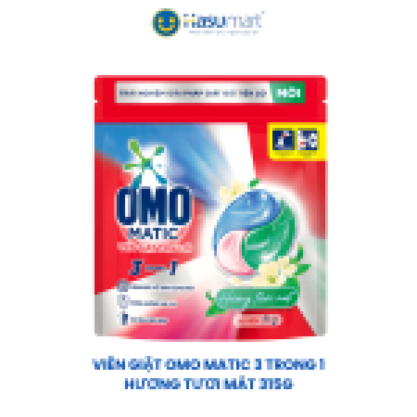101OMO Matic Viên Giặt 3 Trong 1 Hương Tươi Mát 315G/12 Túi