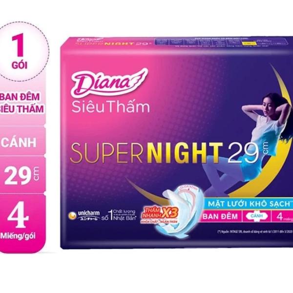 Băng Vệ Sinh Diana Ban Đêm Cánh 29cm