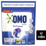 101OMO Viên Giặt 3 Trong 1 Siêu Đậm Đặc - Bền Màu 442G/3 Túi