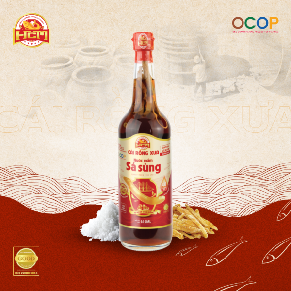 Nước Mắm Sá Sùng 45N đạm – Đặc Sản Vân Đồn,Quảng Ninh - Hộp 2 Chai 610ml Cao Cấp