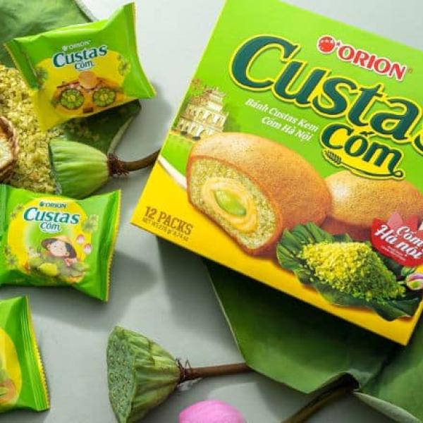 Bánh bông lan kem cốm Custas 12p