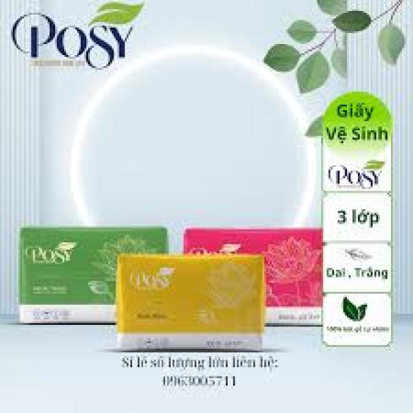 Giấy khăn lau mặt Posy 300 tờ, 3 lớp