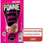 Hotdog Ponnie giòn ăn liền vị sườn nướng 4hộp x 20gói x 28gr