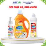 Combo can mua 1 tặng 2 (Gồm 3 sản phẩm: 1 can nước giặt 3,6kg; 1 nước rửa chén 750ml; 1 xả vải khô 100ml)