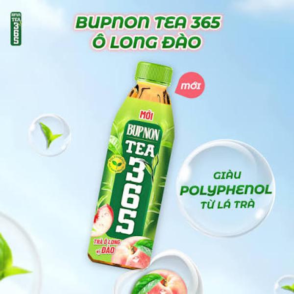 Trà Bupnon TEA365 ô long vị đào 4bl.x 6chai x 500ml