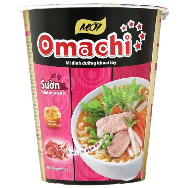 Mì dinh dưỡng khoai tây Omachi Sườn hầm ngũ quả 24ly x 70gr