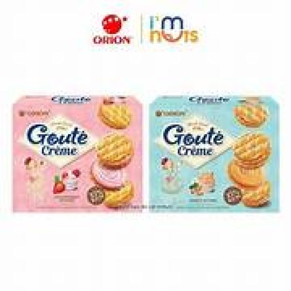 Bánh Quy Kem Goute Creme Orion Hương Vị Dâu Sữa Chua/Bơ Đậu Phộng Hộp 320g(16gói)