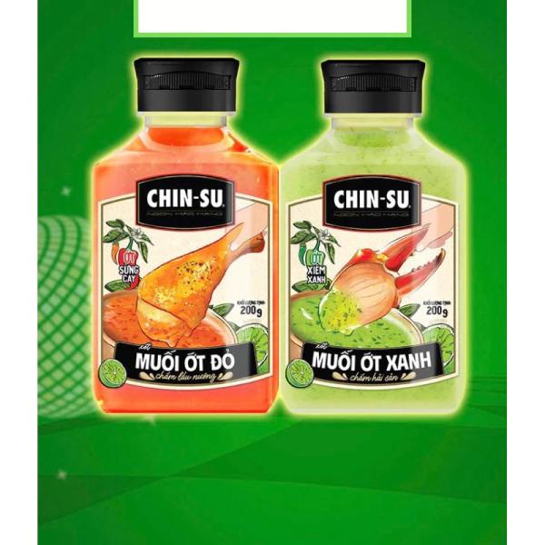 Chai Xốt Muối Ớt Chin-Su Xanh Chai X 200Gr