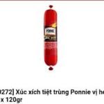 Xúc xích tiệt trùng Ponnie vị heo 2hộp x 24cây x 120gr