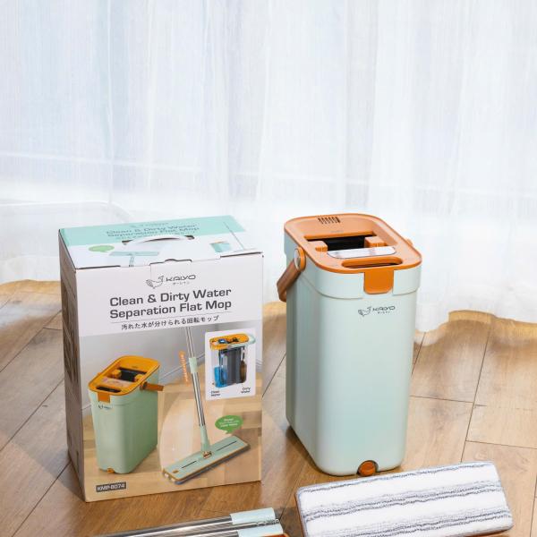 CÂY LAU NHÀ CHỮ NHẬT TÁCH NƯỚC BẨN THÔNG MINH #Kaiyo COMBO SET 2 BÔNG LÂU