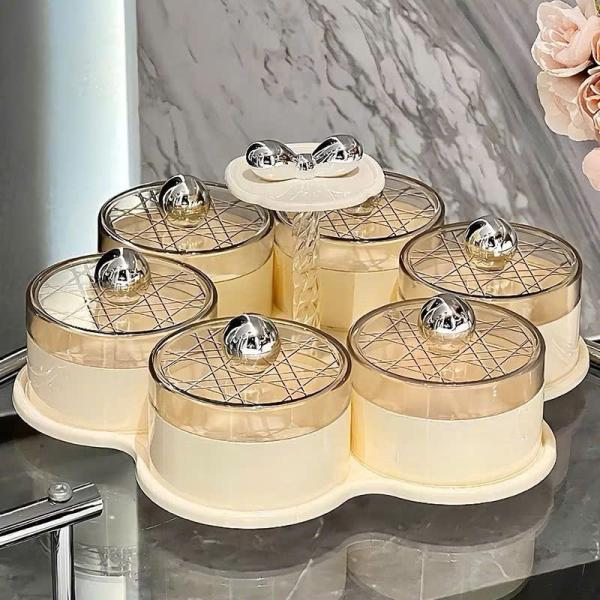 Khay mứt tết xoay 360 độ sang trọng cao cấp mẫu mới nhất 🥇