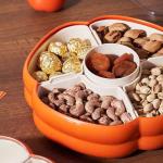 KHAY ĐỰNG MỨT TẾT, BÁNH KẸO , HÌNH QUẢ HỒNG , ẤM LO ĐỦ ĐẦY