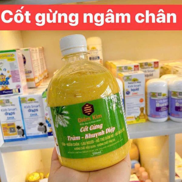 Cốt Gừng Tràm Khuynh Diệp Điền Kim Tắm Bé Ngâm Chân Thư Giãn Lau Người Giữ Ấm Cơ Thể Chai 500ml