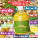 Cốt Gừng Tràm Khuynh Diệp Điền Kim Tắm Bé Ngâm Chân Thư Giãn Lau Người Giữ Ấm Cơ Thể Chai 500ml