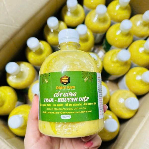 Cốt Gừng Tràm Khuynh Diệp Điền Kim Tắm Bé Ngâm Chân Thư Giãn Lau Người Giữ Ấm Cơ Thể Chai 500ml