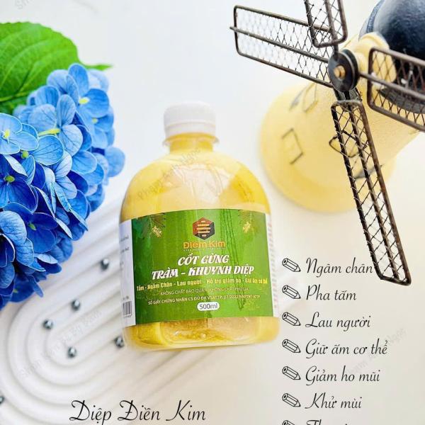 Cốt Gừng Tràm Khuynh Diệp Điền Kim Tắm Bé Ngâm Chân Thư Giãn Lau Người Giữ Ấm Cơ Thể Chai 500ml