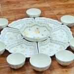 🟠 BỘ BÁT ĐĨA HOA MẶT TRỜI - bộ 8 món kèm khay