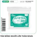 Tăm bông người lớn thân nhựa valisa 100 que (túi zipper)