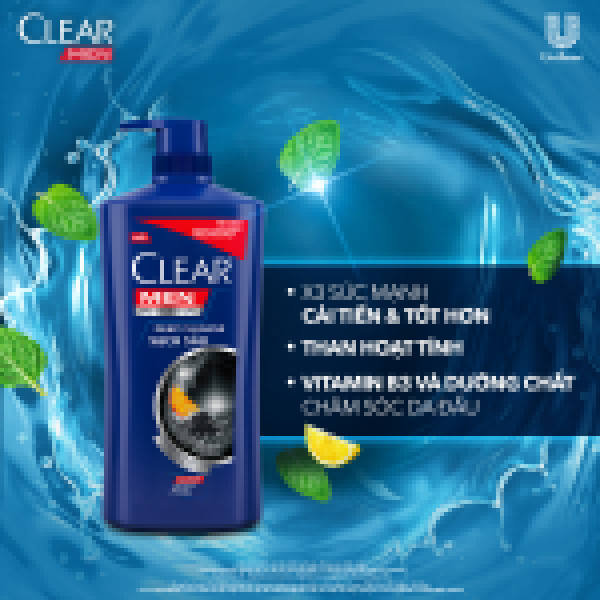 109CLEAR men dầu gội mềm sạch sâu 900g/8 chai