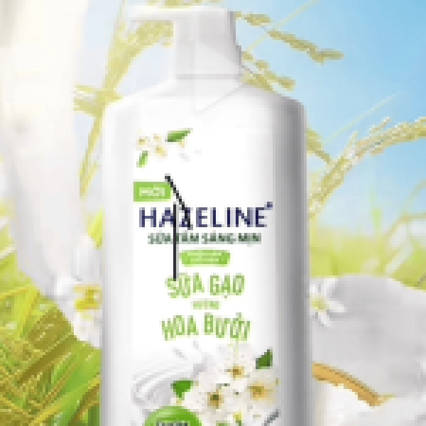113HA HAZELINE Sữa Tắm Sữa Gạo Hoa Bưởi  800g/12 chai