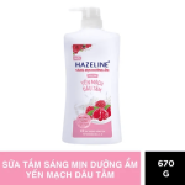 113HA HAZELINE Sữa Tắm Yến Mạch Dâu Tằm 800ml