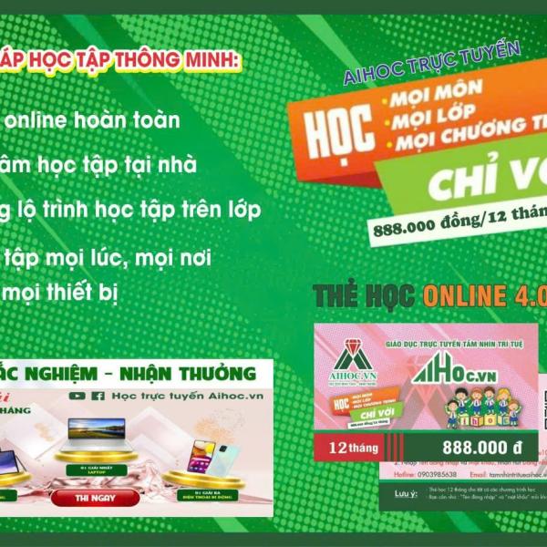 Thẻ học AIHOC tất cả các môn các cấp